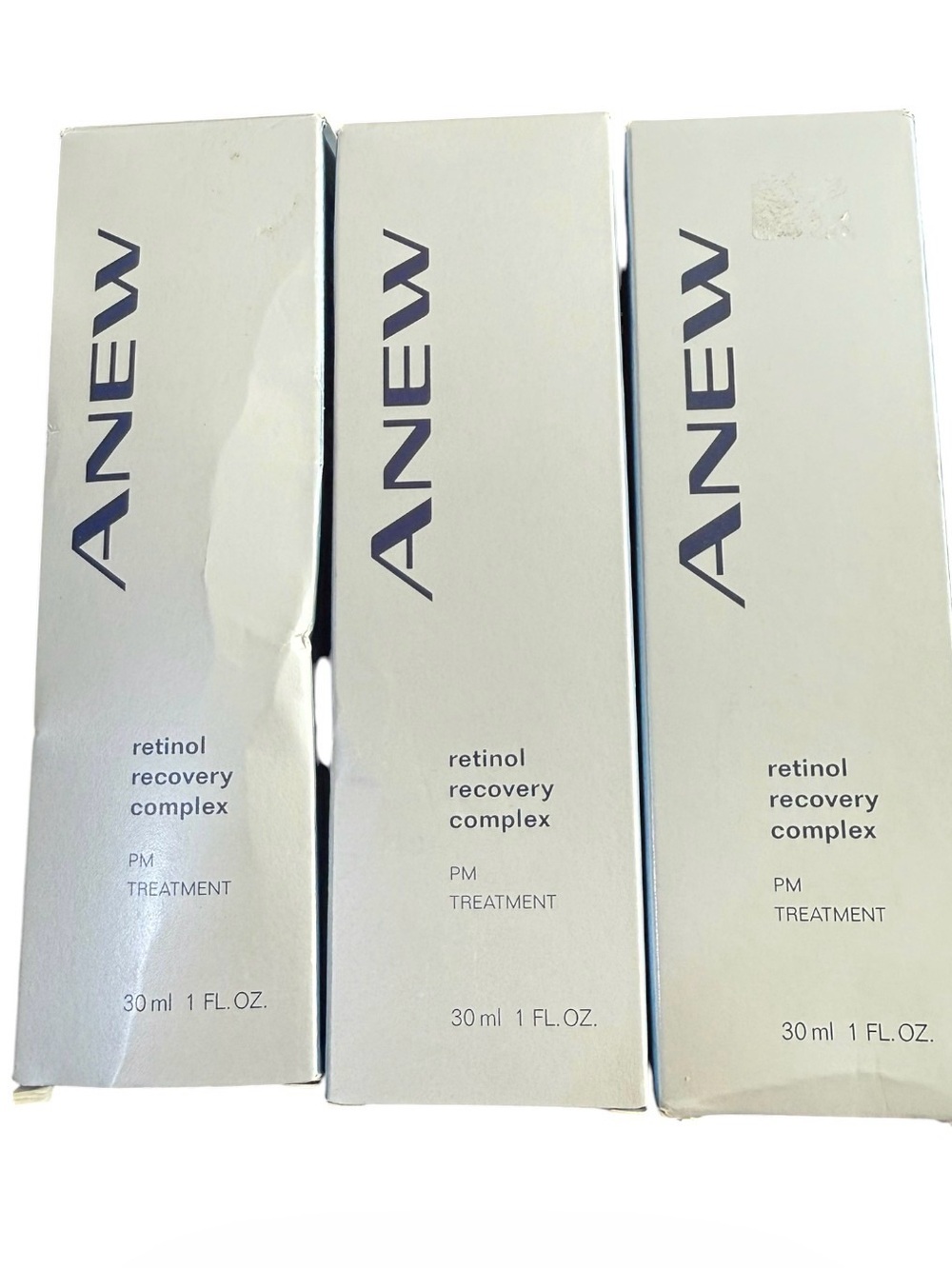 Lot 3 NEW Vintage Avon ANEW Retinol Recovery Complex PM Treatment NOS Sealed